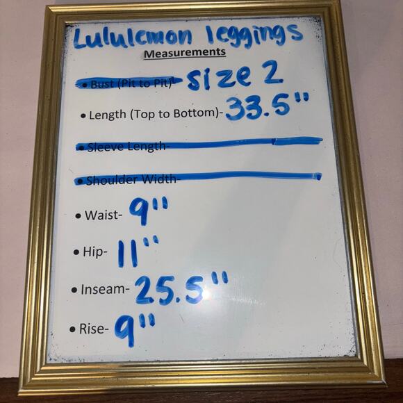 Lululemon Free to Flow 7/8 Tight Leggings – High Rise – Size 2 – Blue Speckle - Picture 11 of 11